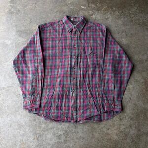 90s bill blass plaid flannel